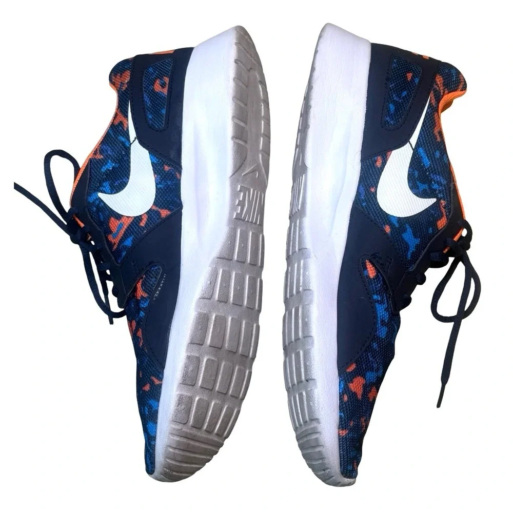 Nike Kaishi Run Navy Orange Blue Abstract Mesh Sneakers 705450-418 Mens 9